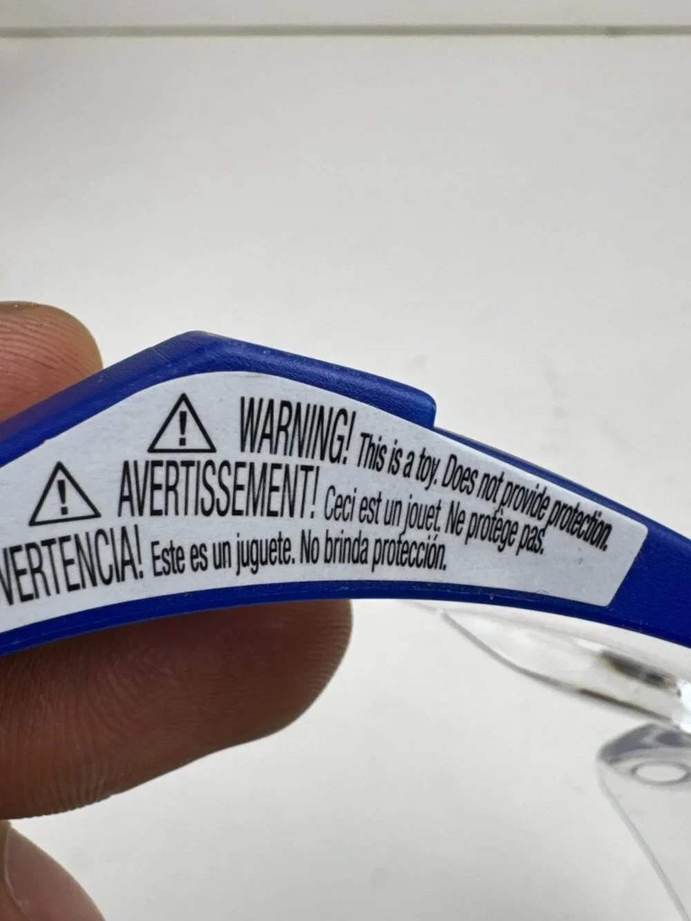 Smithsonian Toy Safety Glasses Blue Clear Protective Eyewear Costume Roleplay